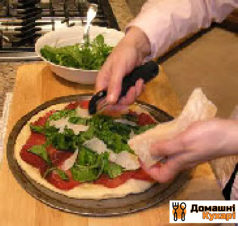 Піца з руколою і шинкою - фото крок 3