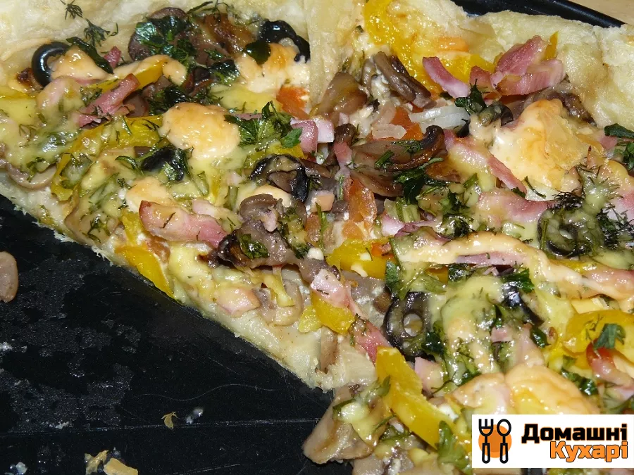 Піца з сиром і грибами - фото крок 3
