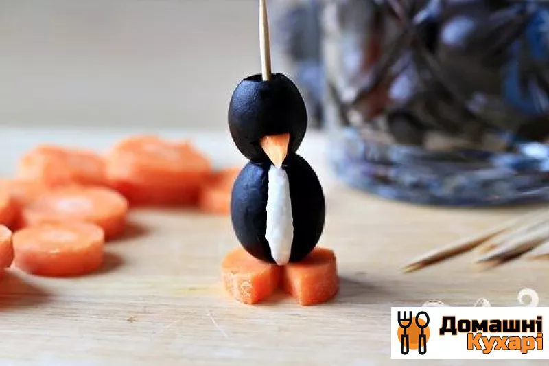 Пингвинчики з оливок і сиру - фото крок 8