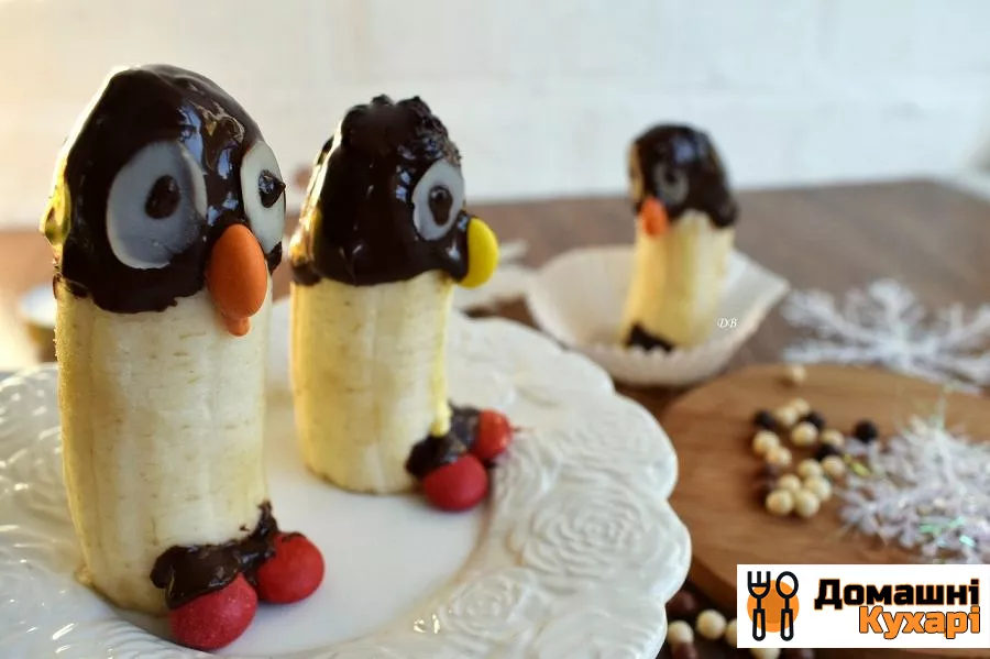 Пінгвіни з бананів - фото крок 3