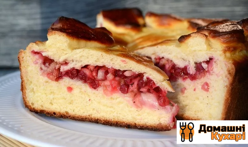 Пиріг з брусницею з дріжджового тіста - фото крок 13