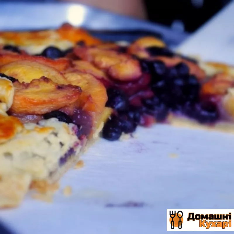 Пиріг з чорницею і персиками по-селянськи - фото крок 19