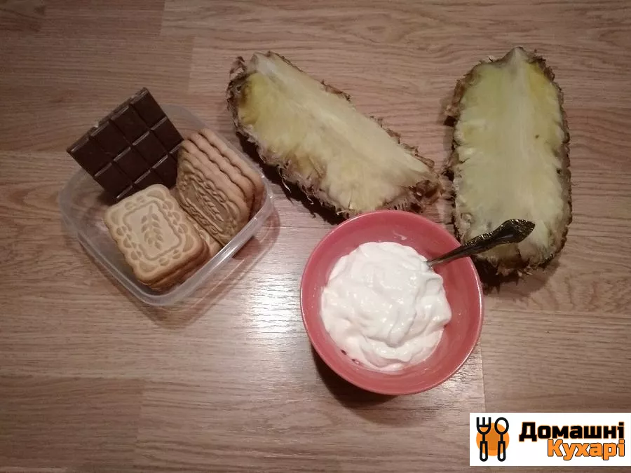 Пирожное без выпечки с ананасом - фото крок 1
