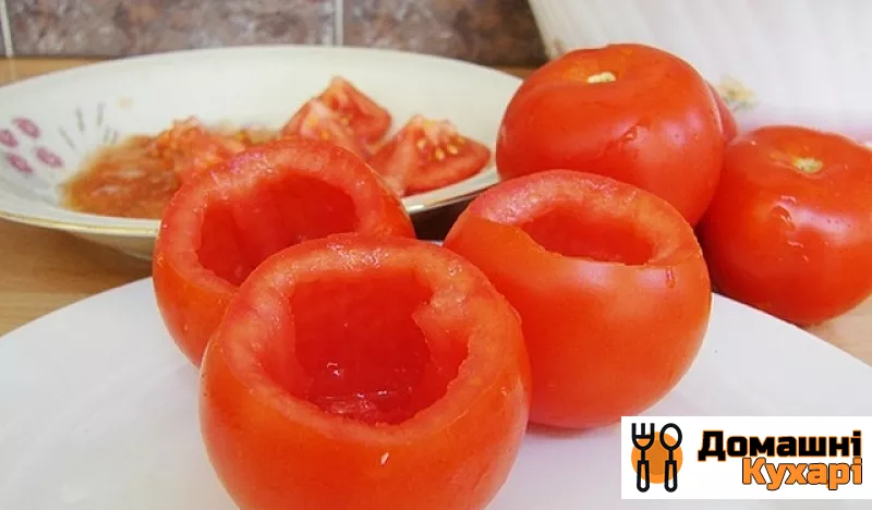 помідори, фаршировані зеленню і часником - фото крок 1