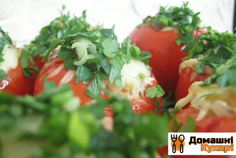 помідори, фаршировані зеленню і часником - фото крок 6