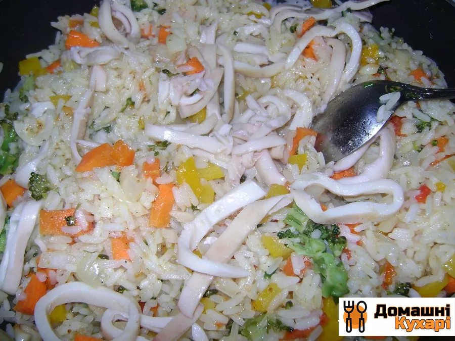 рис з овочами і морепродуктами - фото крок 3