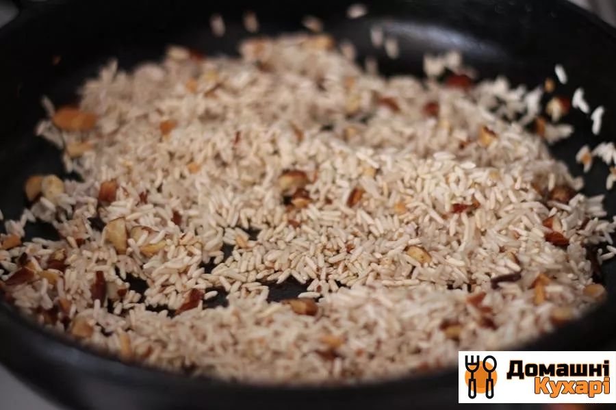 Рис із зеленим горошком і мигдалем - фото крок 3