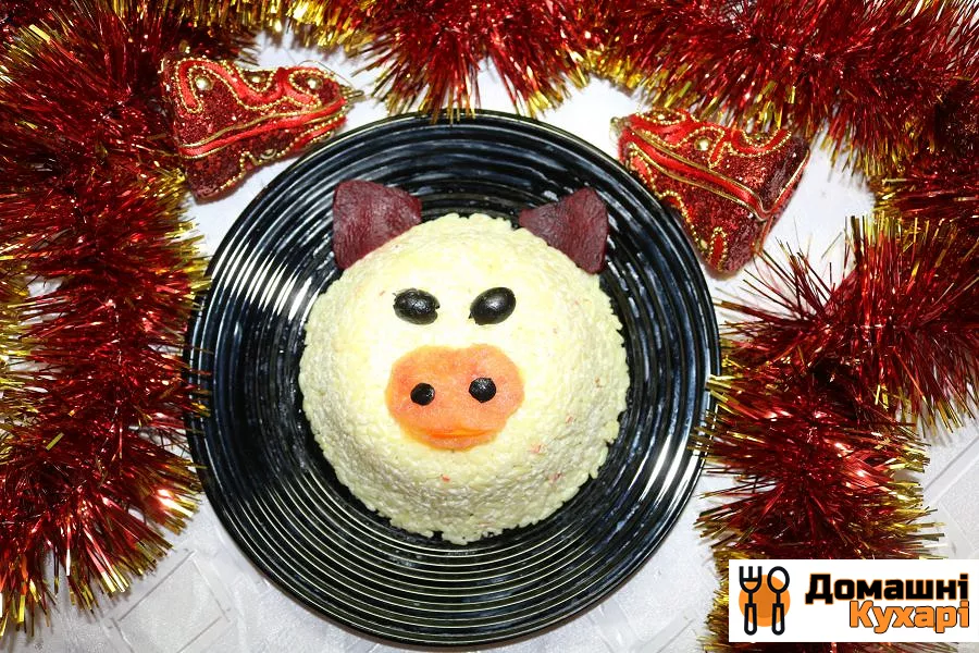 Рисовий салат на Новий рік Свині - фото крок 8