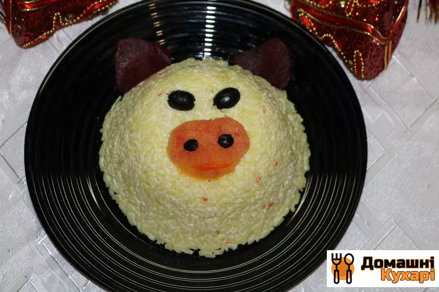 Рисовий салат на Новий рік Свині - фото крок 9