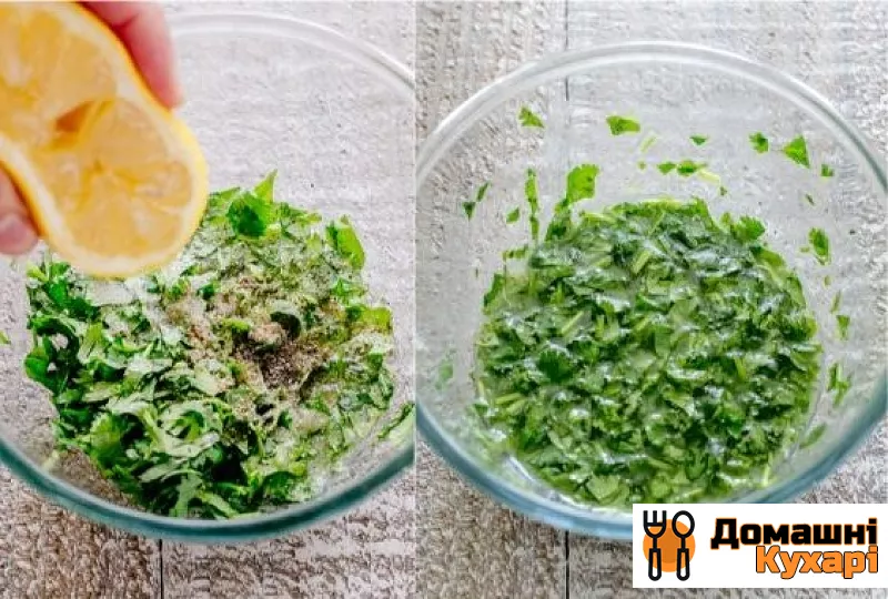 Салат з авокадо з креветками і зеленню - фото крок 6