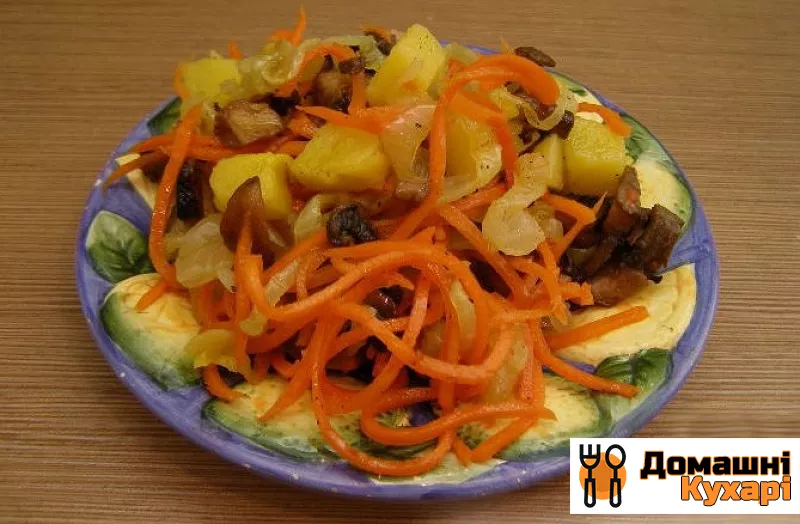 Салат з корейської моркви з грибами - фото крок 4