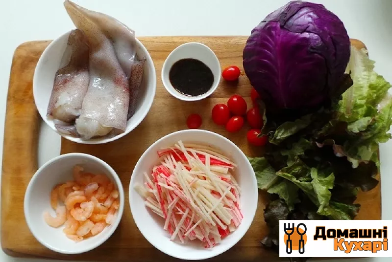 Салат з морепродуктів і овочів - фото крок 1