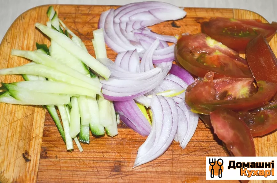 Салат з натурального крабового м'яса - фото крок 2