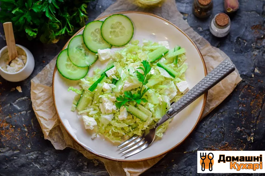Салат з бринзою і капустою - фото крок 6