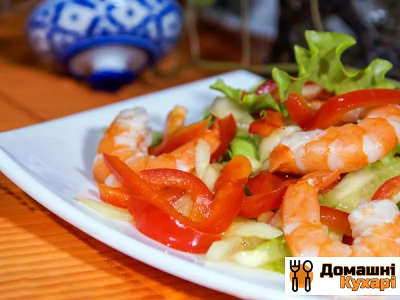 Салат з креветками і болгарським перцем - фото крок 5