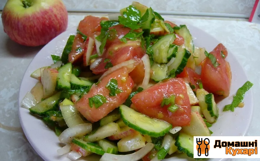 Салат з помідорами і яблуками - фото крок 4